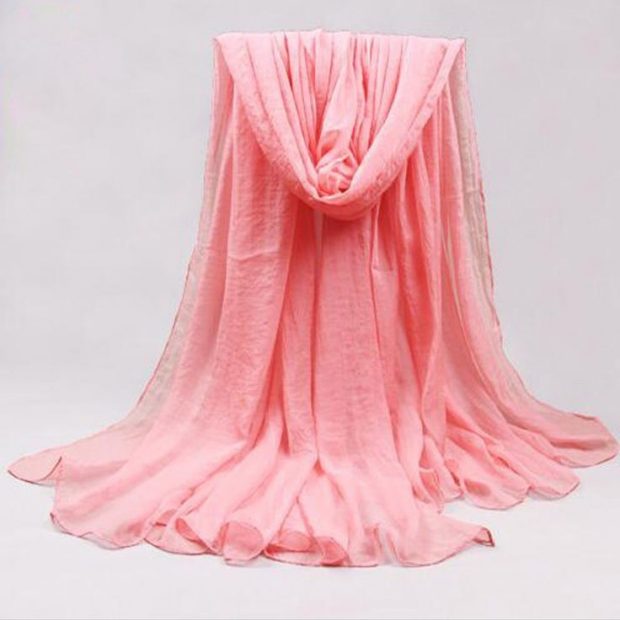 шарф розовый