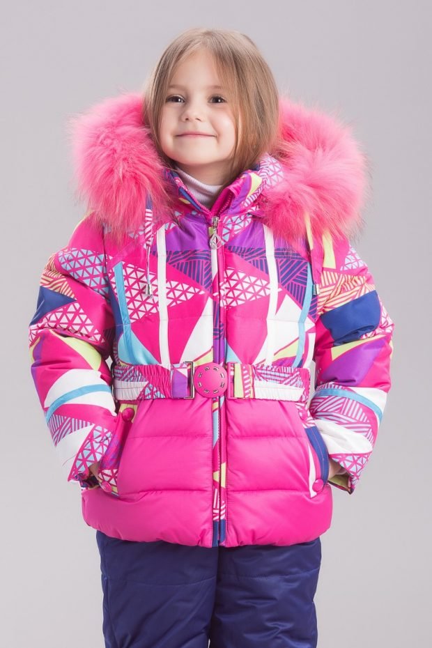 детская зимняя куртка в принт