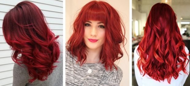 тренды 2021 2022 волосы: огненно-рыжий цвет